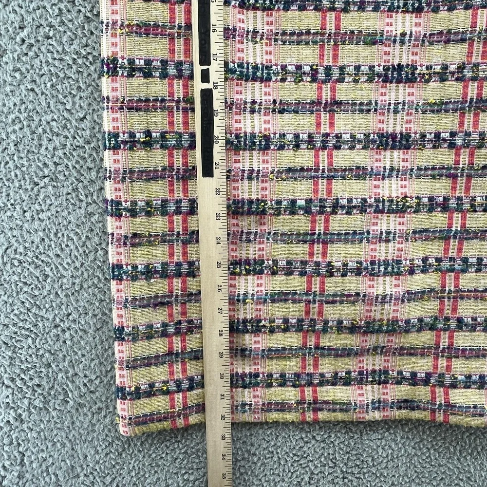 Sezane Dress 4 Multicolor Plaid Tweed Katie Sleeveless MOD Retro Mini Shift - Picture 10 of 13